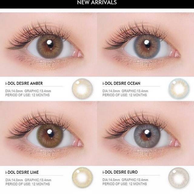 Softlens i-DoL Desire by Princess - Warna Euro Amber Lime Ocean