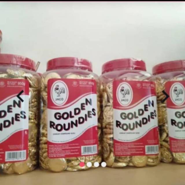 Snack Coklat Ayam Jago Golden Roundies full milk 950gr