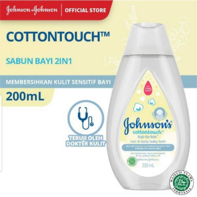 Johnson's Baby Cotton Touch Top To Toe Hair &amp; Body Bath - Johnson Sabun Shampoo Bayi - Shampo bayi