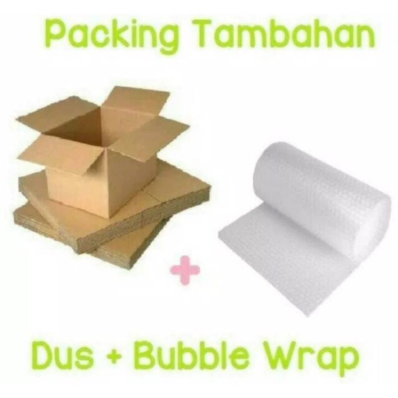 

Packing ekstra kardus dan bubble wrap