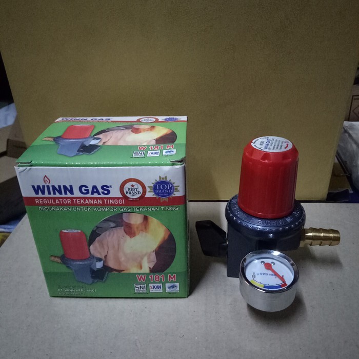 Regulator LPG Tekanan Tinggi Winn Gas  W181MHP + Meter