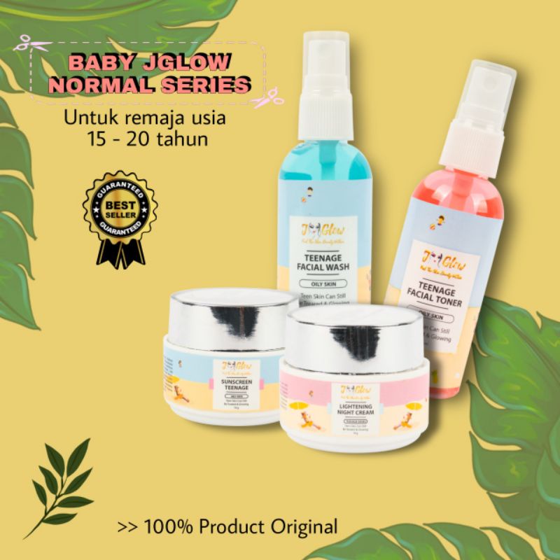 Skincare Paket Baby J-glow Normal Perawatan Wajah Glowing Pembersih Wajah set kecantikan terbaik