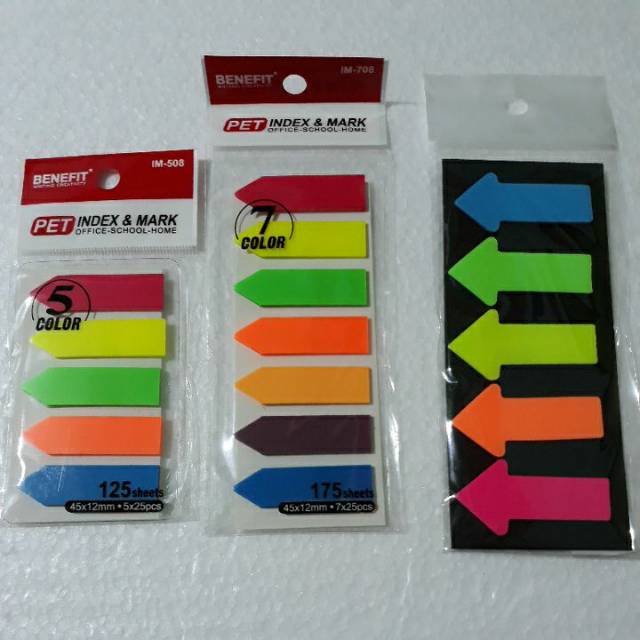Post it Sticky note pembatas buku Karakter/ model panah BENEFIT/Note & Sticky Note Anak Panah | Arro
