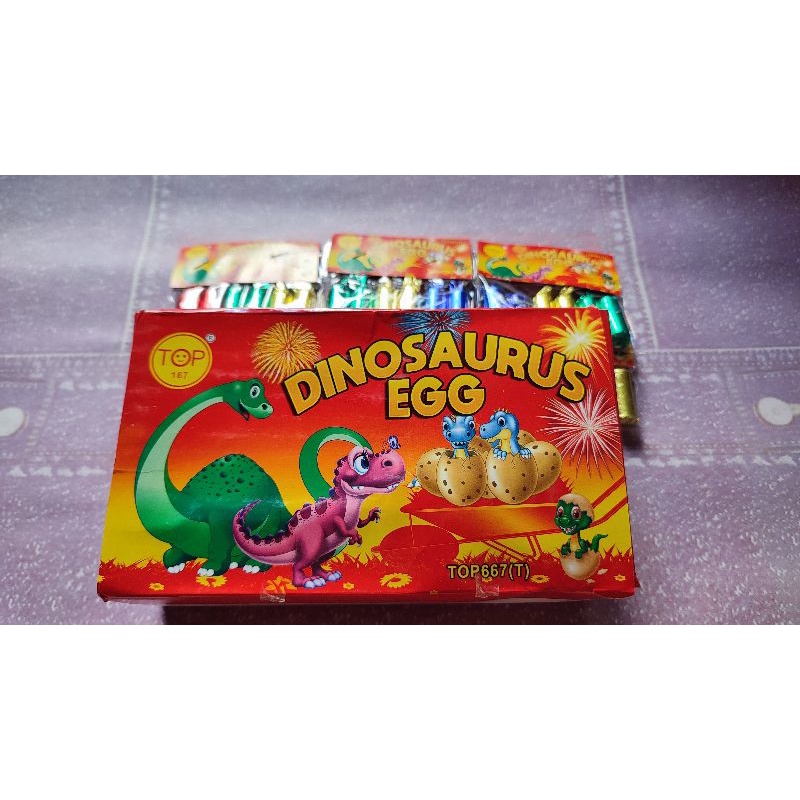 MAINAN ANAK - ANAK JAGUNG DINO TAR TOR  DINOSAURUS EGG /UK.BESAR TELUR DINO BUKAN PRETEK(6PCS/PACK)