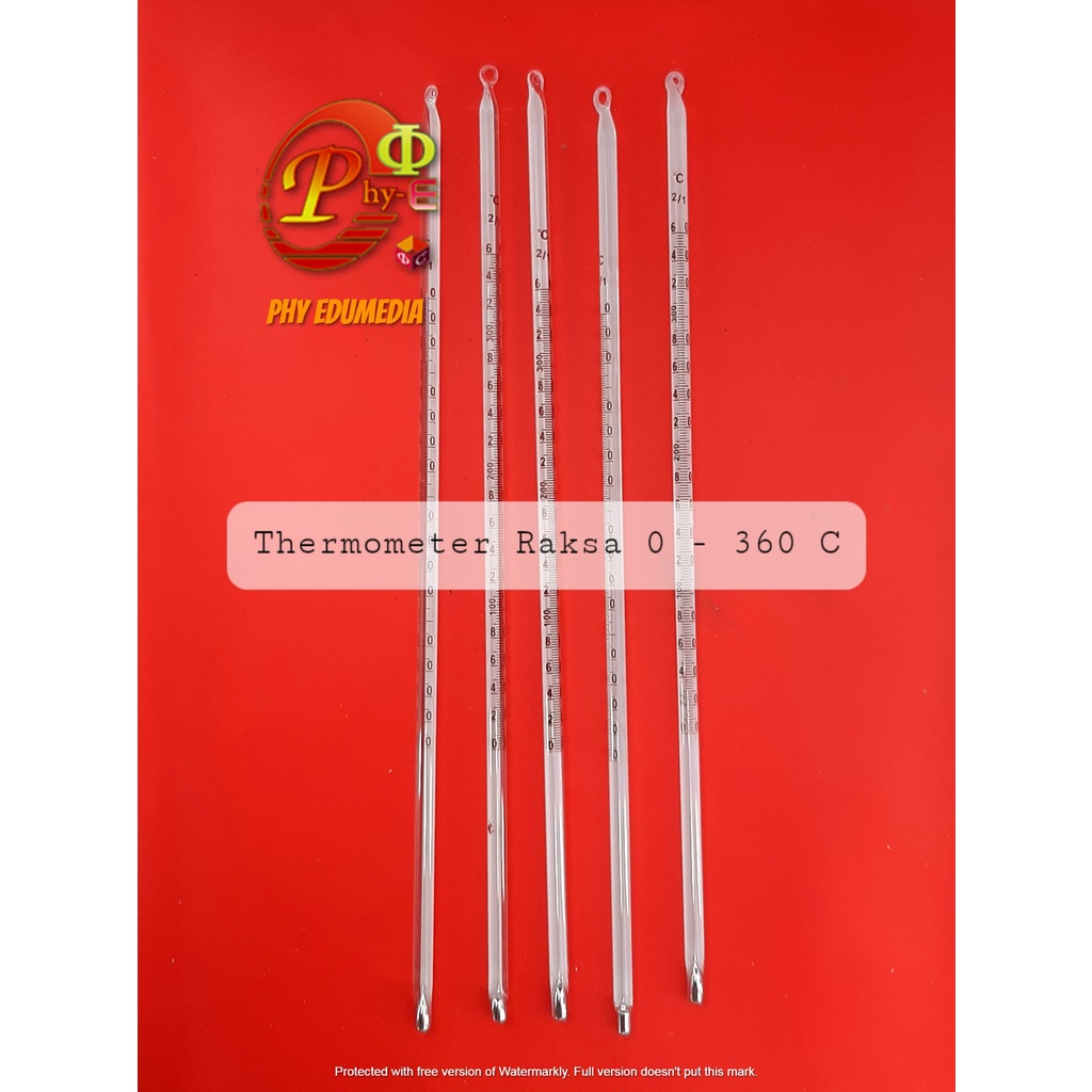 Thermometer Air Raksa 0-360 / Termometer Batang Raksa 0-360 C / Thermometer Raksa GEA