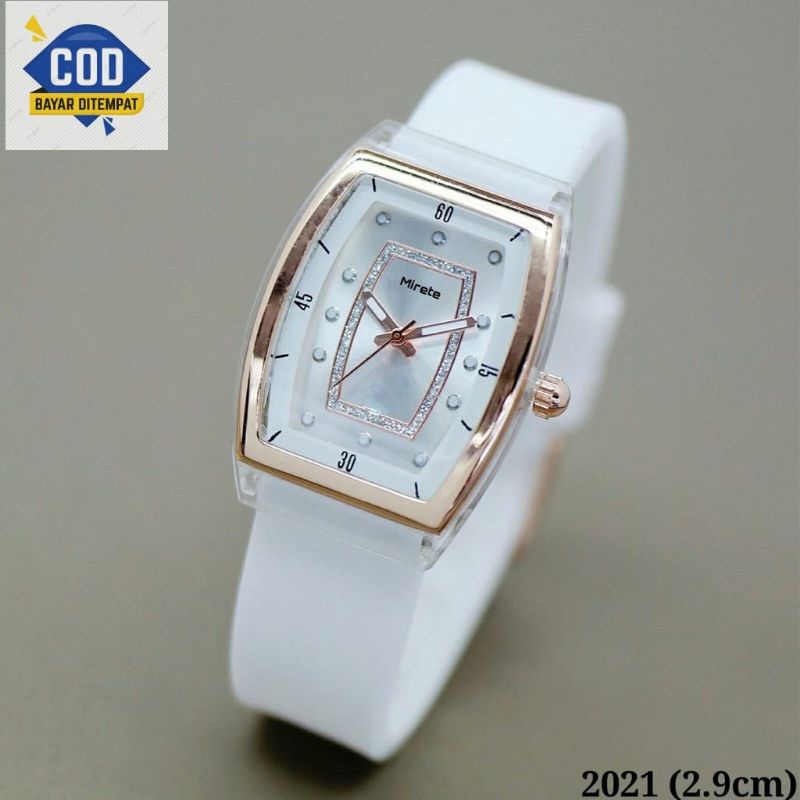 JAM TANGAN WANITA MODEL TERBARU/ FASHION CEWEK MIRETE ORIGINAL_ JAM TANGAN WANITA WATER RESISITANT STRAP SILIKON