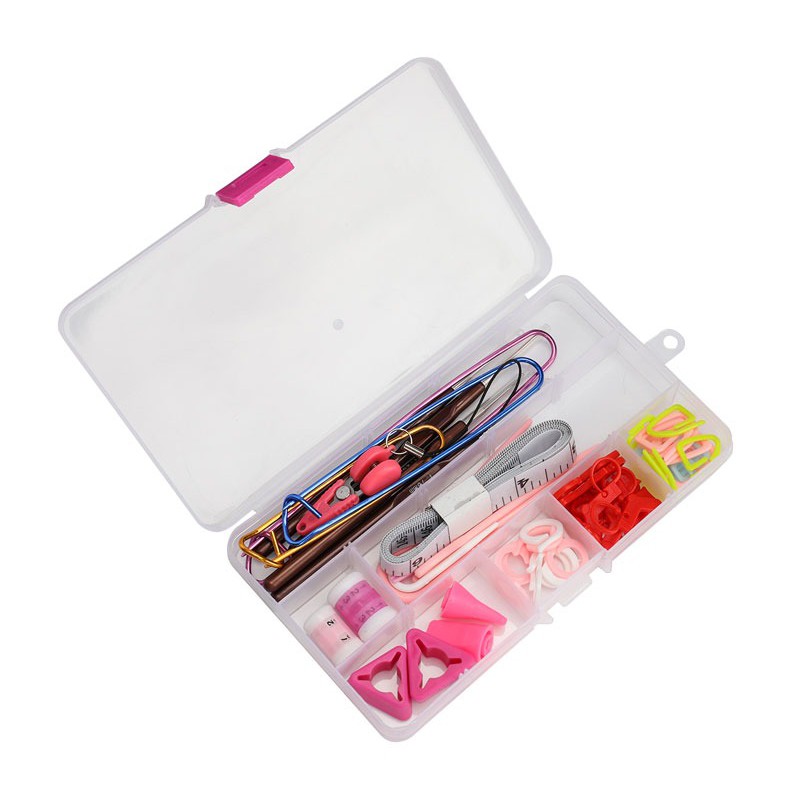 Knitting Kit Accessories Pink Set / Paket Aksesoris Merajut Lengkap Set