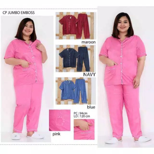 blinshop BAJU TIDUR PIYAMA CP JUMBO EMBOS