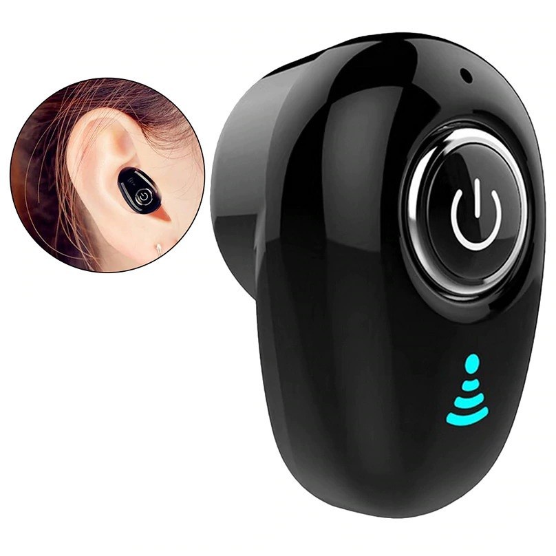 Mini Bluetooth Earphone Handsfree Headset with Mic - S650 - Black