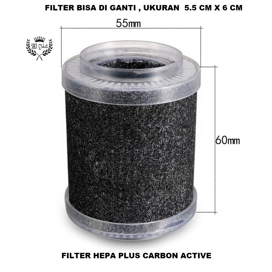 REFILL FILTER UNTUK Air Purifier Mobil HEPA Carbon Active SBJ-A1