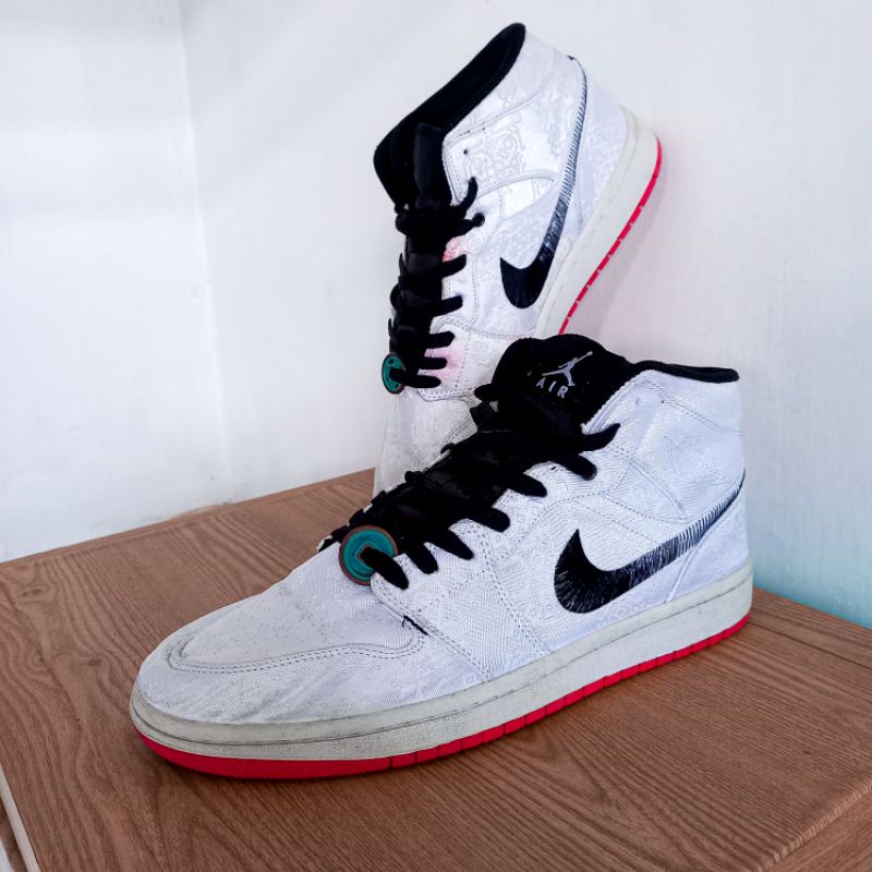 sepatu Nike air Jordan Edison Chen X AJ 1 Mid SE FEARLESS second preloved