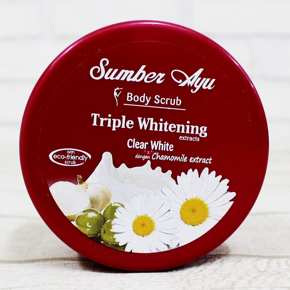 Sumber Ayu Body Scrub Triple Whitening Pearly | Clear White 100 ML Scrub Lulur Badan_Cerianti