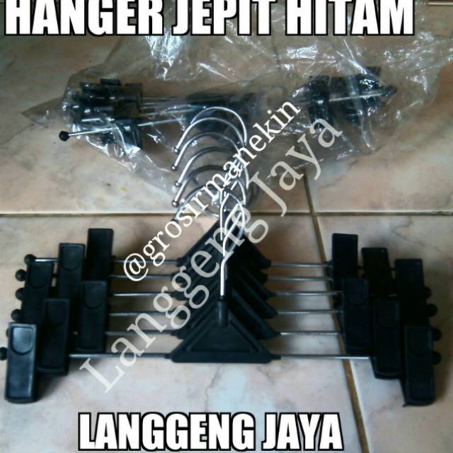Hanger Jepit Besi Hitam