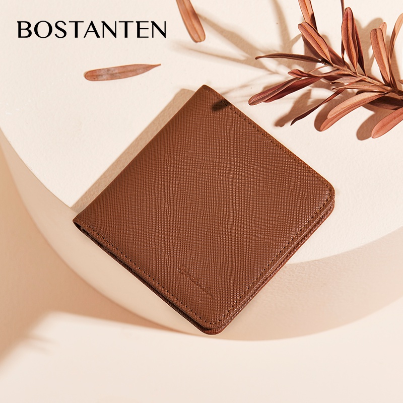 Bostanten Dompet Lipat untuk Wanita Dompet Pendek dengan Pemegang Kartu Gesper Magnetik Dompet untuk Wanita