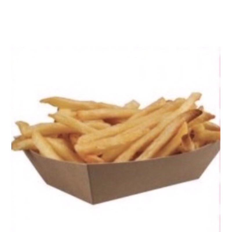 Download Paper French Fries Box Small Size / Kraft Paper Small Size French Fries Packaging Mockup Half ...