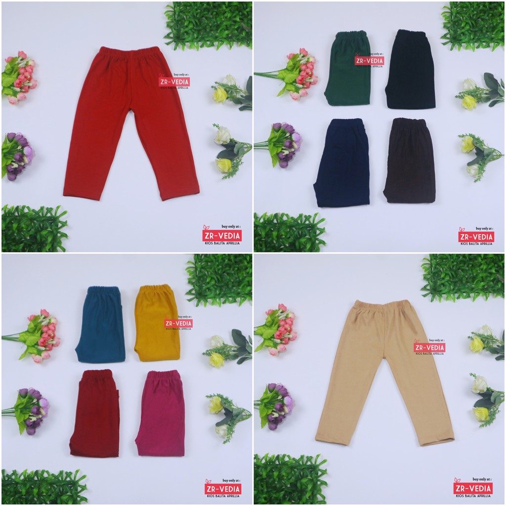 Legging Polos Bayi 3-12 Bulan / Bahan Kaos Celana Baby Anak Perempuan Panjang Grosir Murah