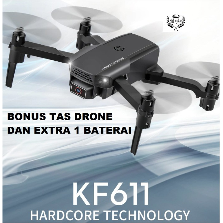KF611 Mini Drone WiFi FPV 4K Foldable RC Quadcopter BONUS TAS-Baterai