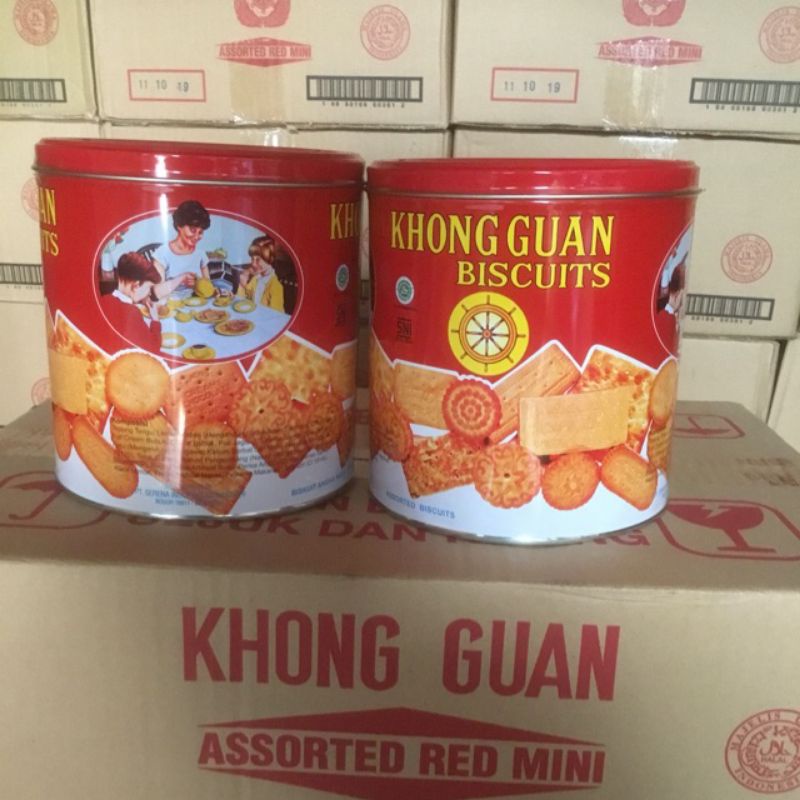 Khong Guan Biscuits Kaleng Red Mini 650 gram
