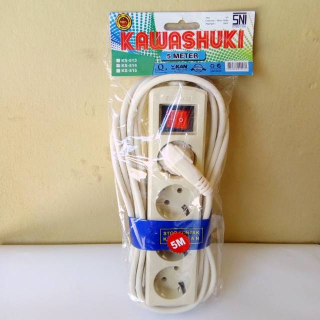 stop kontak 4 lubang ada saklar on off kabel 5 meter