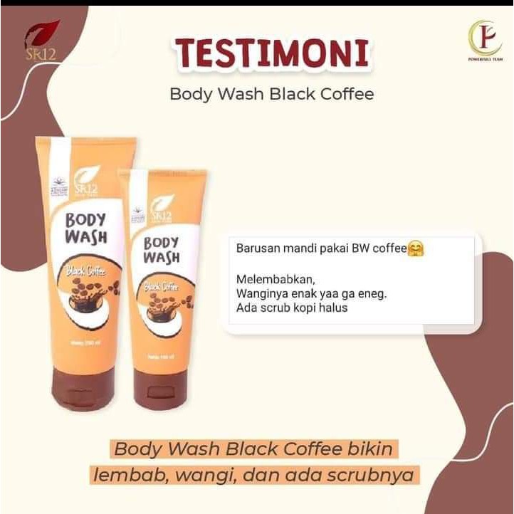 Body Wash Black Coffee SR12 Sabun Mandi Sabun Cair Herbal Sabun Kopi Perontok Daki