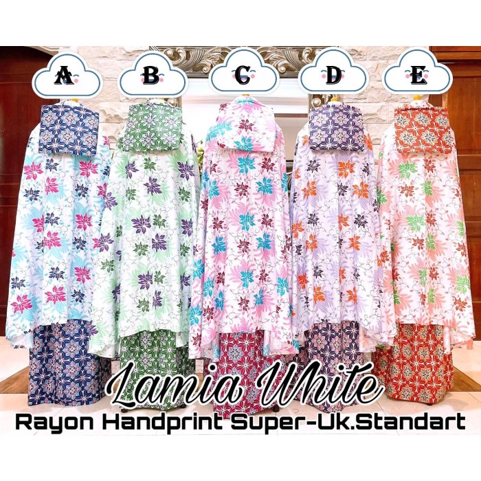 Jual Mukena Kain Katun Bahan Rayon Bali Jumbo Dewasa Motif