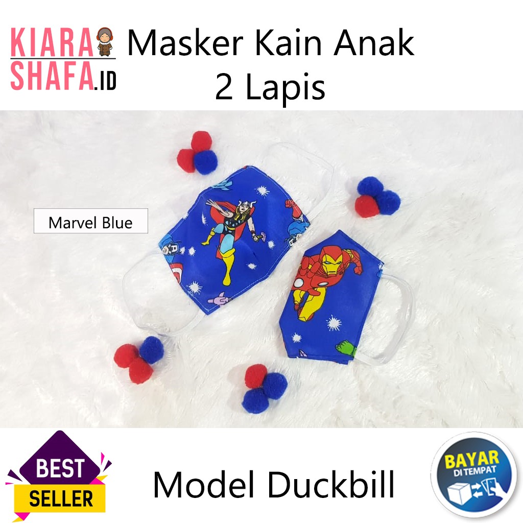 Masker Anak - Masker Kain Anak - Masker Anak Karakter 2 Lapis