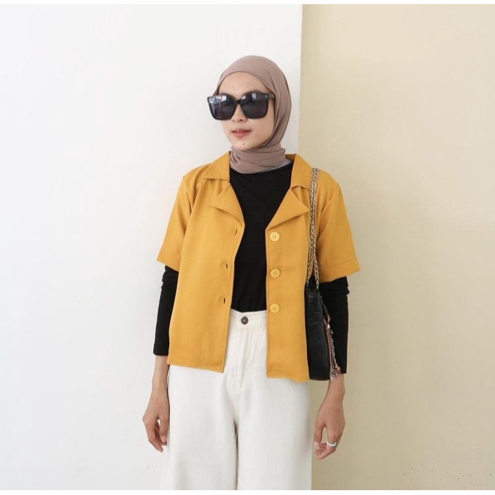 ZORA MINI SHIRT/kemeja terbaru/atasan casual/kemeja pendek/pakaian wanita/terlari