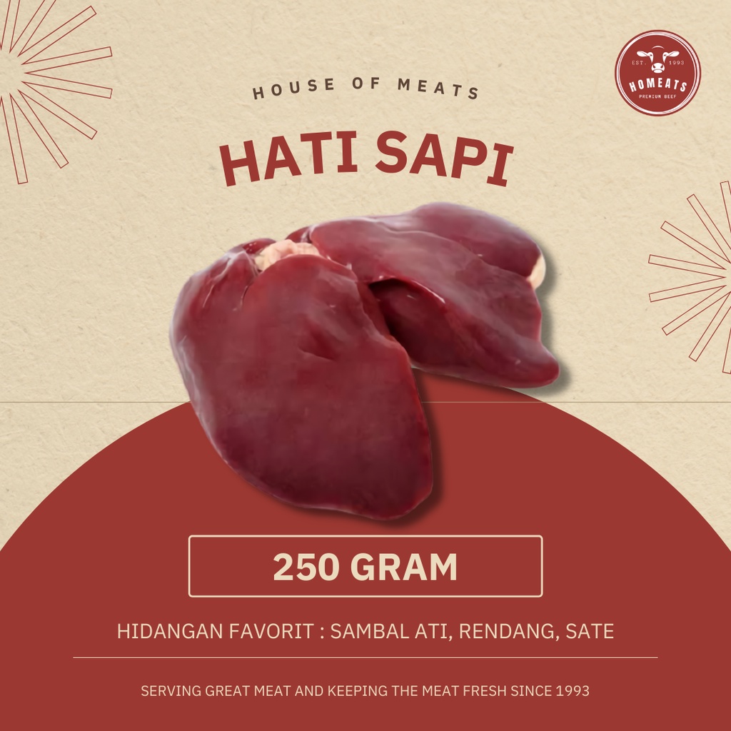 

Hati Sapi Segar 250 Gram