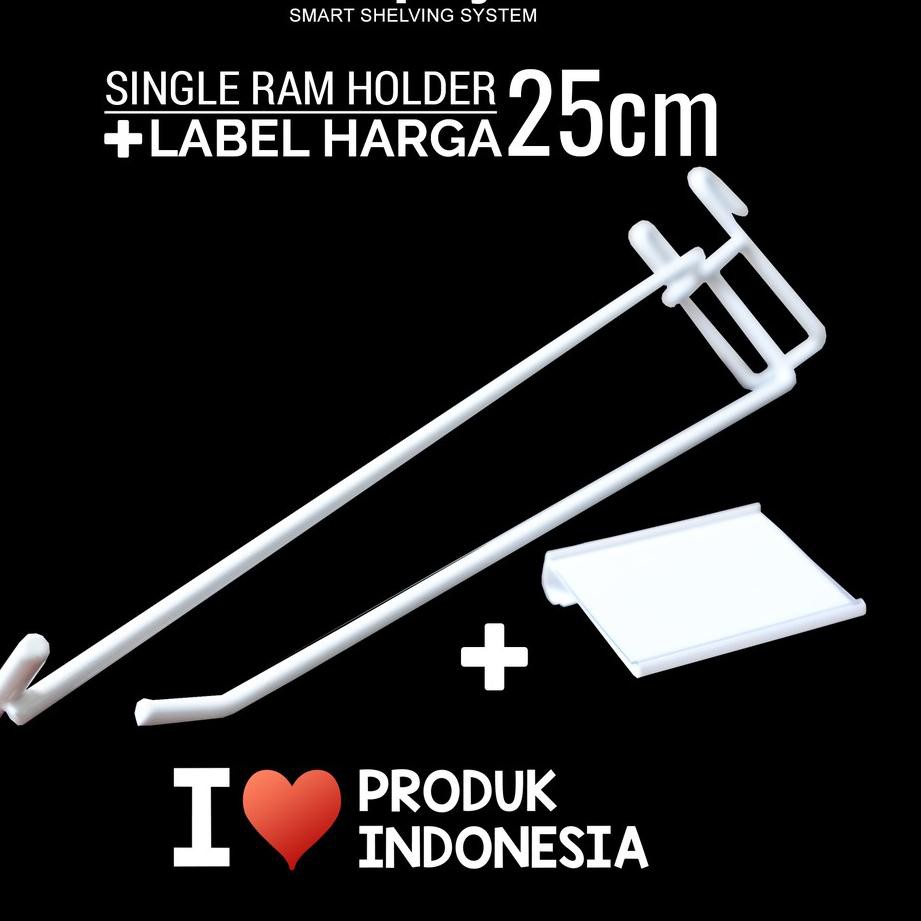 

TERLAKU SINGLE RAM HOLDER 25CM/10PCS + LABEL HARGA 6CM CANTOLAN GANTUNGAN PRICE TAG ZZ