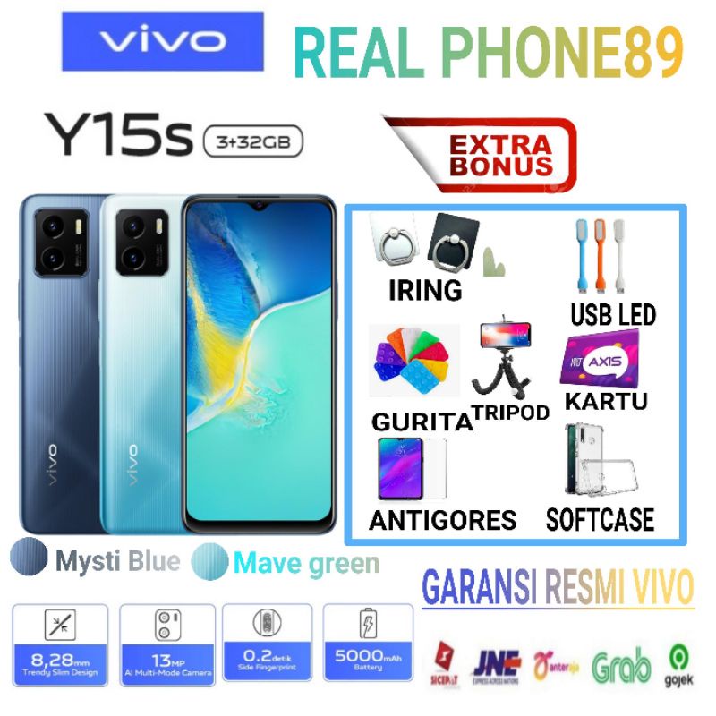 VIVO Y15S RAM 3/32 GB y15 s 3/32 GB y15s 3/64 GB Y16 3/32 Y01 2/32 Garansi Resmi Vivo indonesia