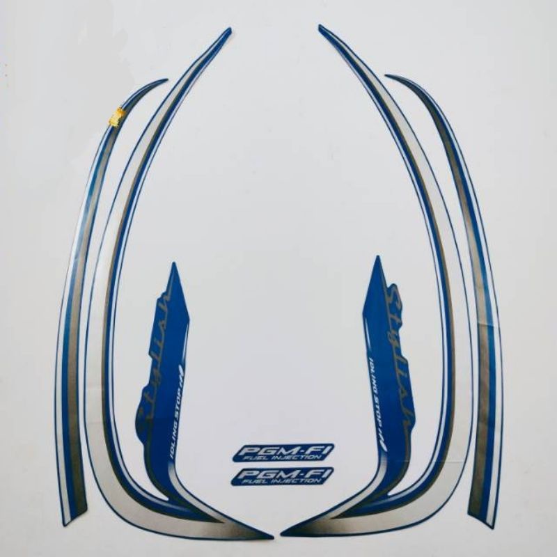 STRIPING STICKER SCOOPY STYLISH 2015 2016 WARNA BIRU STICKER SCOOPY 2015 2016 STYLISH BIRU
