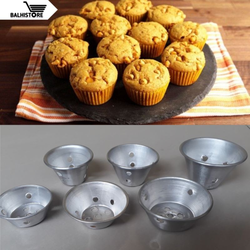 12pcs Cetakan Kue Bolu Kukus Muffin Bolong/ Loyang Muffin / Cetakan Kue Bolu Kukus