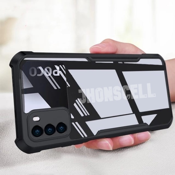 Casing Case Xiaomi Poco M3 Poco M3 Pro Poco F3 Case Armor Transparent Fusion Shockproof