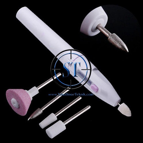 Bor Poles Amplas Clay Shaper Resin Electric Head Machine Nail Grinder Tools Manicure Pedicure Plus 5pcs Mata Ukir