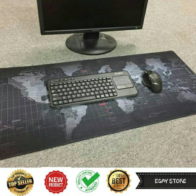 Taplak Meja Tatakan Mouse Pad Gaming Raksasa Matras Motif Peta Dunia Terbaru