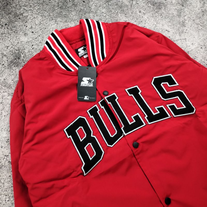 VARSITY CHICAGO BULLS RED FULL BORDIR AUTHENTIC PREMIUM FULLTAG &amp; LEBEL