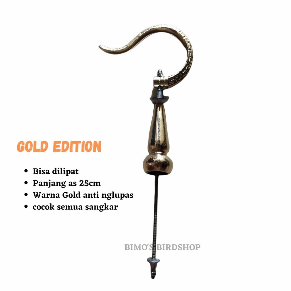GANTUNGAN SANGKAR CUNGKOK GOLD FULLSET PION CANTOLAN SANGKAR MURAI KOTAK GANTUNGAN BURUNG LIPAT