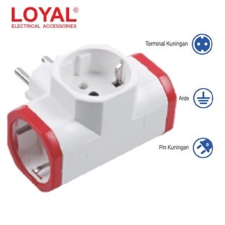 Loyal LY-912 Stop Kontak Steker T Adaptor Colokan Sambungan Listrik