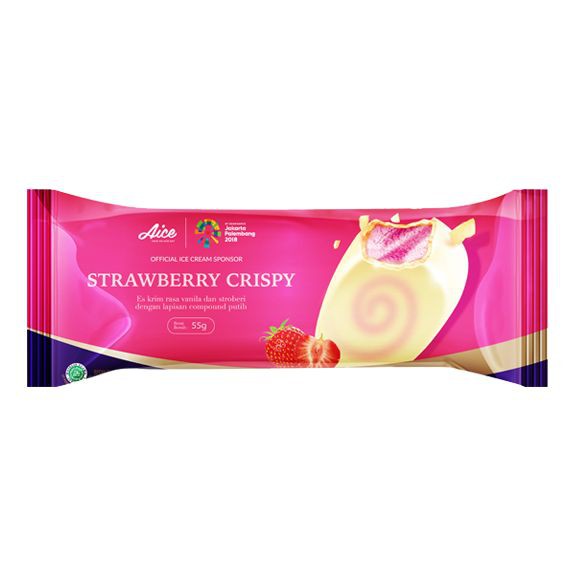 Aice Es Krim Strawberry Crispy
