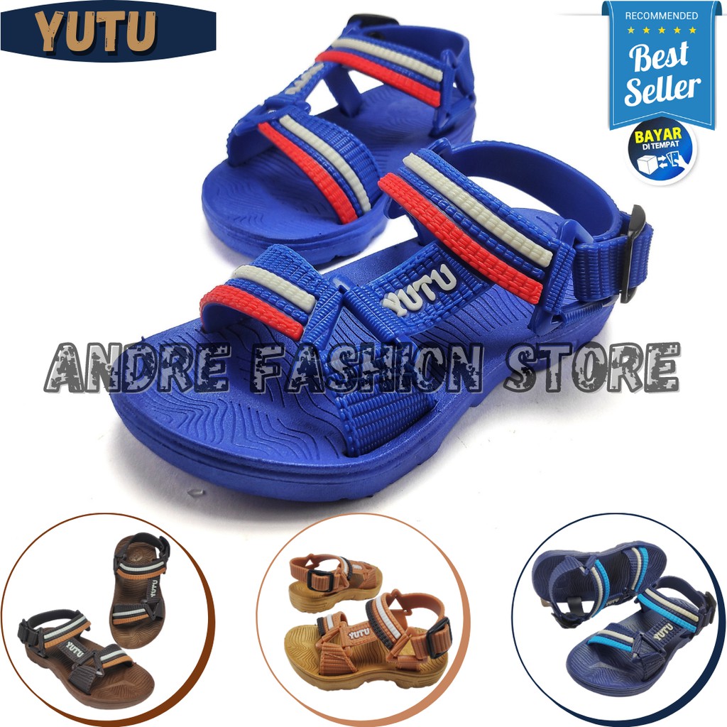 Sandal Gunung Karet Jelly / Anak Laki-Laki Model Tali Belakang YUTU Murah
