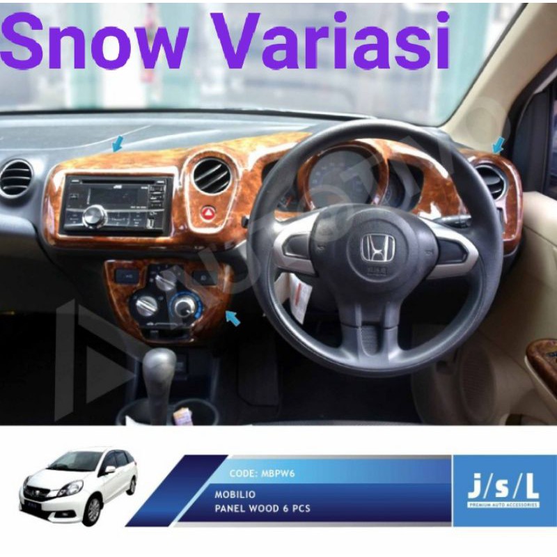 Honda Mobilio 2013 2016 panel kayu interior Wood panel 6pcs JSL