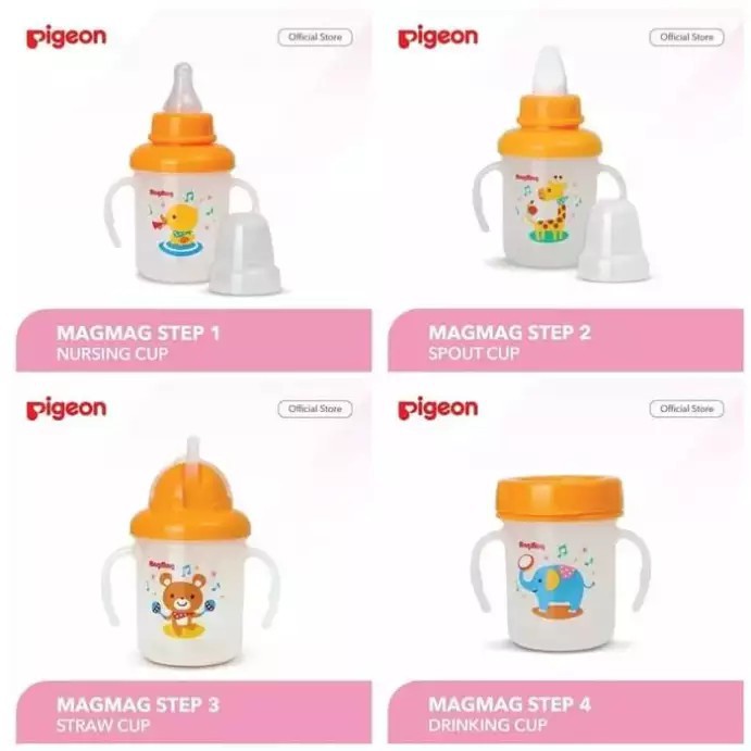 Pigeon Mag-Mag / Mag Mag / MagMag All In One Set Training Cup / Step 2 / Step 3 / Step 4