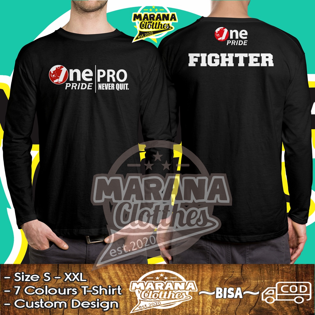Kaos MMA ONE Pride MMA TV One Terlaris Lengan Panjang Baju Sports