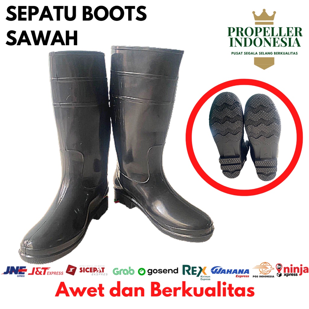 Sepatu Boots Karet Sepatu Sawah Petani Pendek Elastis