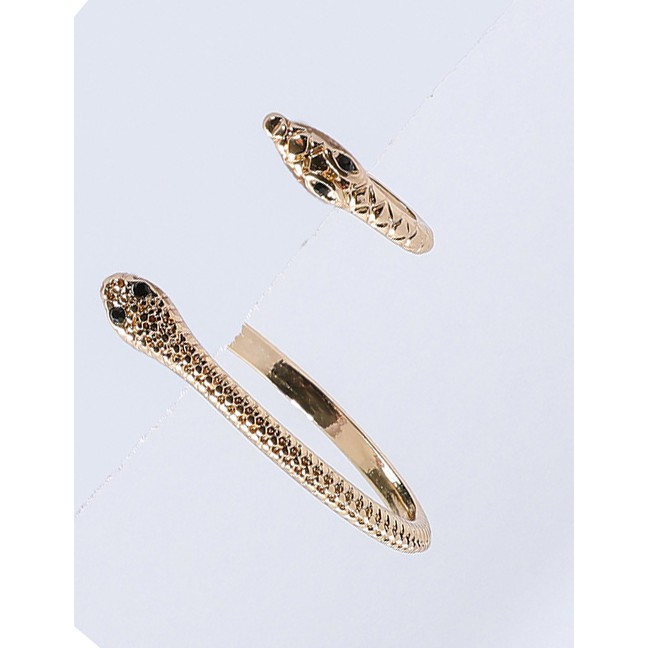 LRC Anting Set Fashion Gold Color Alloy Snake P82149