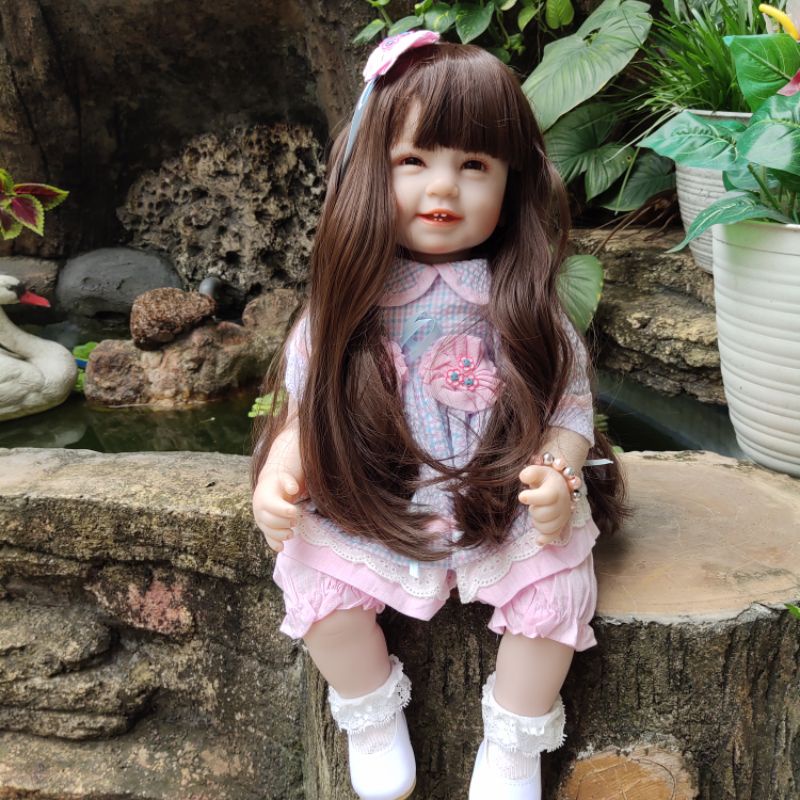 Ready Boneka Reborn Tertawa Premium 55 cm Original