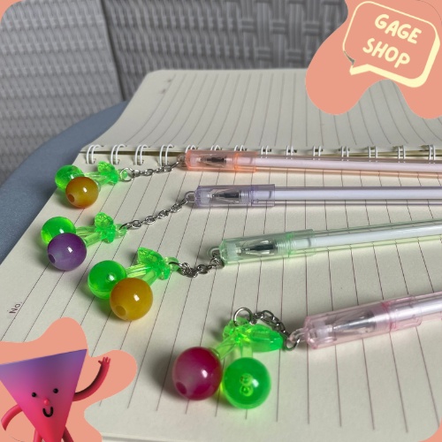 

pen bolpen gantungan buah cherry (4/8/12 pcs) pulpen lucu kebituhan anak sekolah imut bisa COD termurah bisa COD import