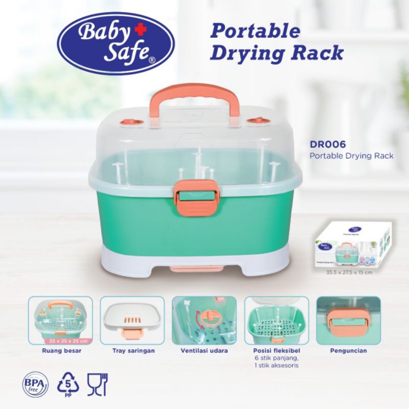 DR006 Baby Safe Portable Drying Rack / Rak Portabel Botol Susu Bayi Babysafe