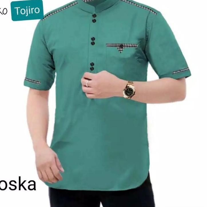 Langsung Beliii.. BAJU KOKO TOJI PRIA LENGAN PENDEK DEWASA  ALWI