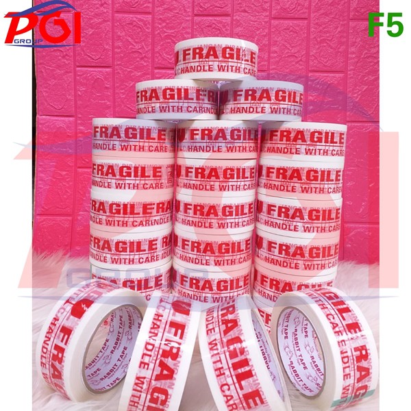 F ( F5 ) LAKBAN FRAGILE MUSCLE MERAH JANGAN DIBANTING / 90 YARD / TEBAL 2 INC / 48 MM